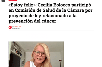Agricultura: «Estoy feliz»: Cecilia Bolocco participó en Comisión de Salud de la Cámara por proyecto de ley relacionado a la prevención del cáncer