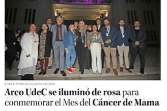 Diario Concepción: Arco UdeC se iluminó de rosa para conmemorar el mes del cáncer de mama