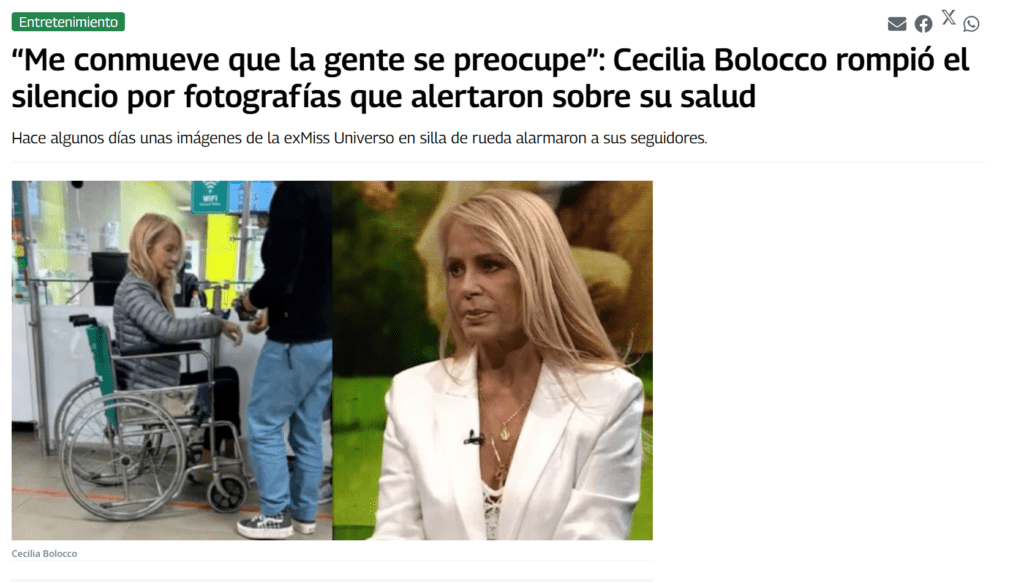 Publimetro: “Me conmueve que la gente se preocupe”: Cecilia Bolocco rompió el silencio por fotografías que alertaron sobre su salud
