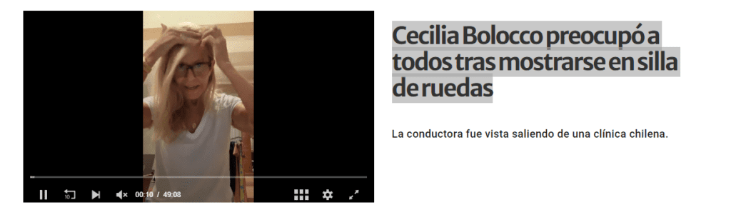Revista Gente: Cecilia Bolocco preocupó a todos tras mostrarse en silla de ruedas