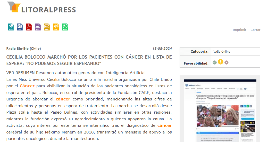 Litoralpress: Cecilia Bolocco marchó por los pacientes con cáncer en lista de espera: “No podemos seguir esperando”