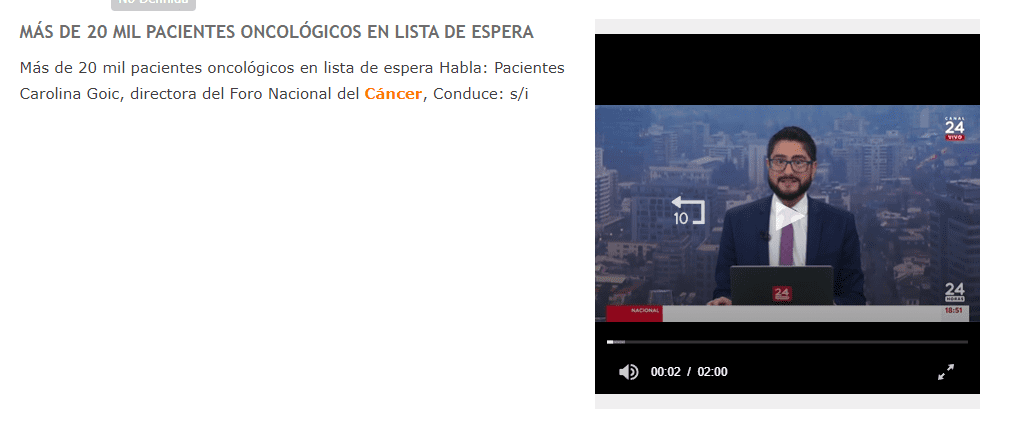 Canal 24 hrs: Más de 20 mil pacientes oncológicos en lista de espera