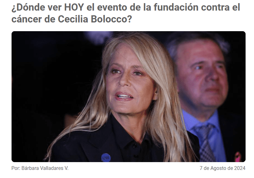 Canal 13: ¿Dónde ver HOY el evento de la fundación contra el cáncer de Cecilia Bolocco?