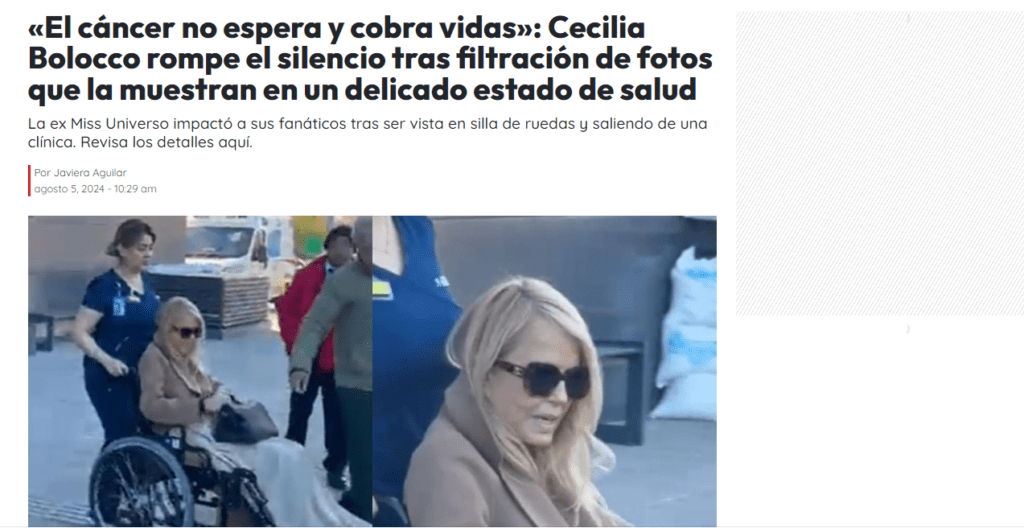 Pudahuel: «El cáncer no espera y cobra vidas»: Cecilia Bolocco rompe el silencio tras filtración de fotos que la muestran en un delicado estado de salud