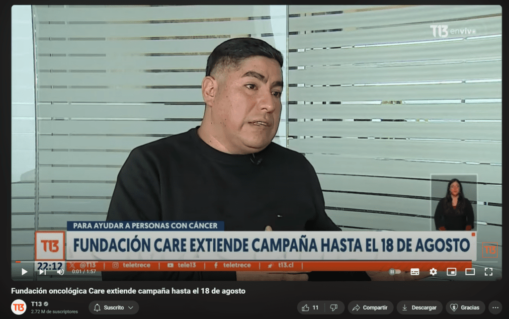 Tele 13: Fundación CARE extiende campaña hasta el 18 de Agosto