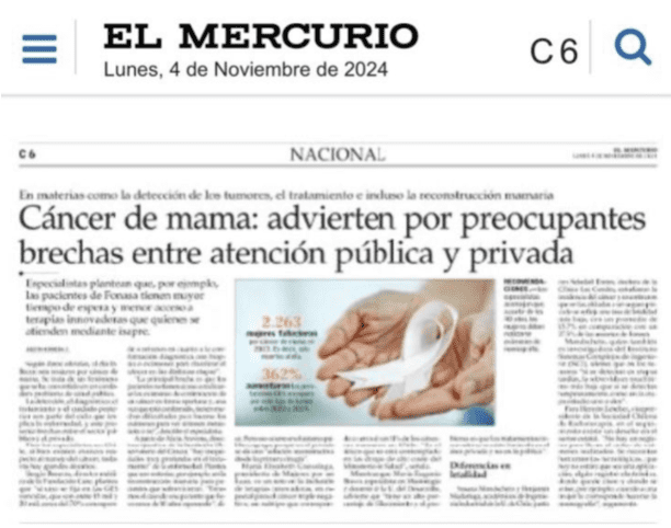 Cáncer de mama: advierten por preocupantes brechas entre atención pública y privada
