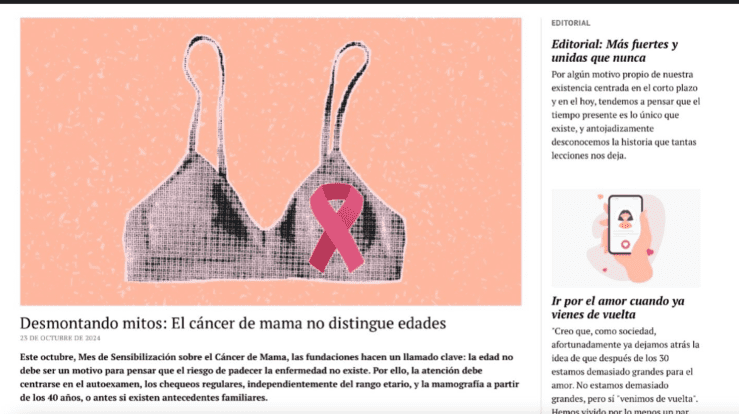 Desmontando mitos: el cáncer de mama no distingue edades