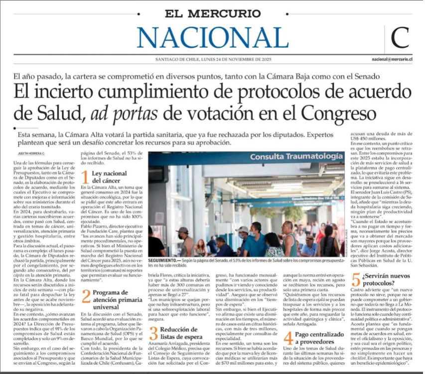 El Mercurio: El incierto cumplimiento de protocolos de acuerdo de Saud, ad portas de votación en el Congreso
