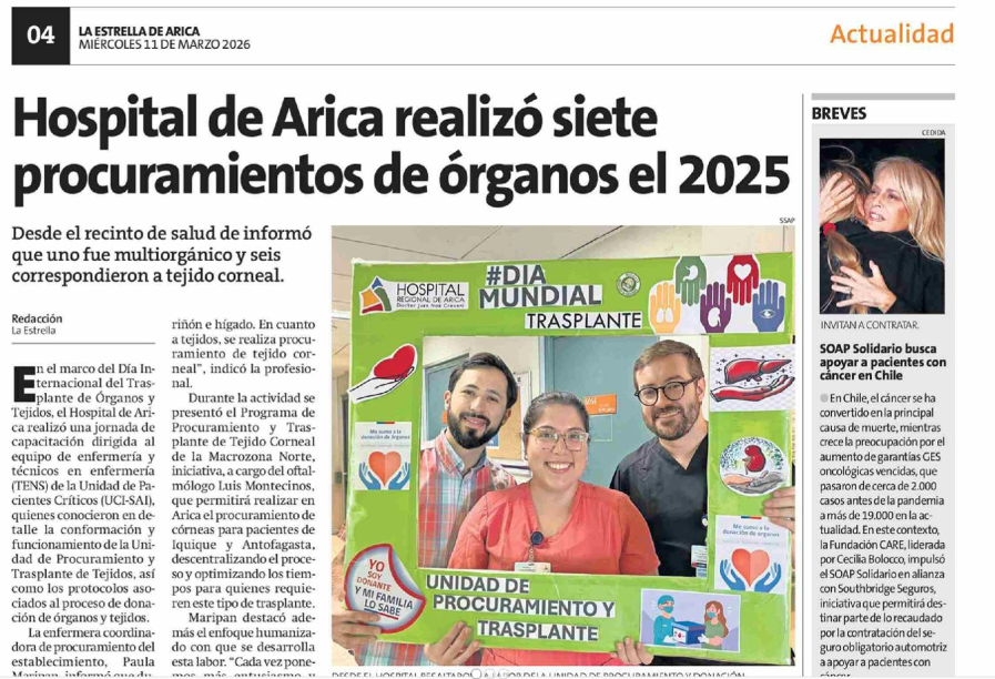 La Estrella de Arica: Soap solidario busca apoyar a pacientes con cáncer en Chile
