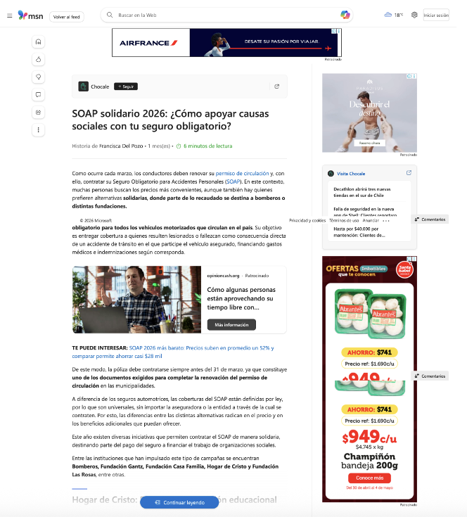 MSN: SOAP solidario 2026 ¿Cómo apoyar causas sociales con tu seguro obligatorio?