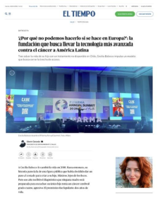 El tiempo: “¿Por qué no podemos hacerlo si se hace en Europa?” la fundación que busca llevar la tecnología más avanzada contra el cáncer a América Latina